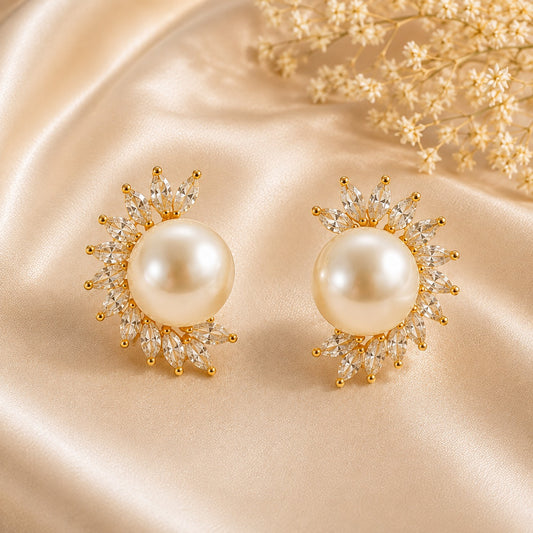 Pearl Luxe Halo Earrings