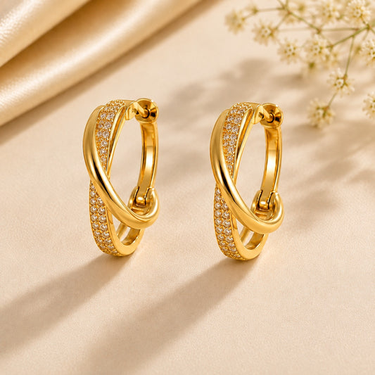 Noir Twist Hoops