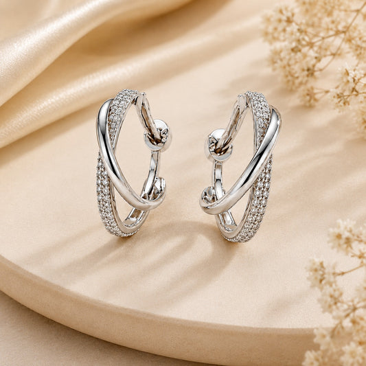 Noir Twist Hoops