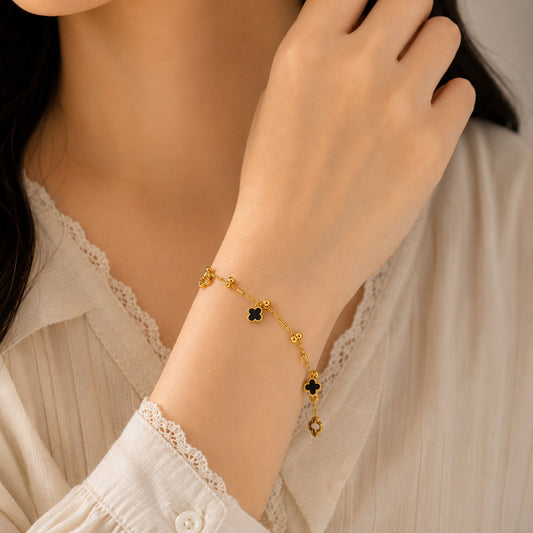Noir Clover Bracelet